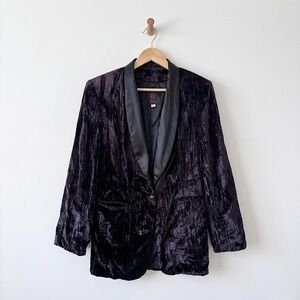 Rituals Crushed Velvet Blazer Fender Guitar Pick Button Medium Rockabilly Lounge